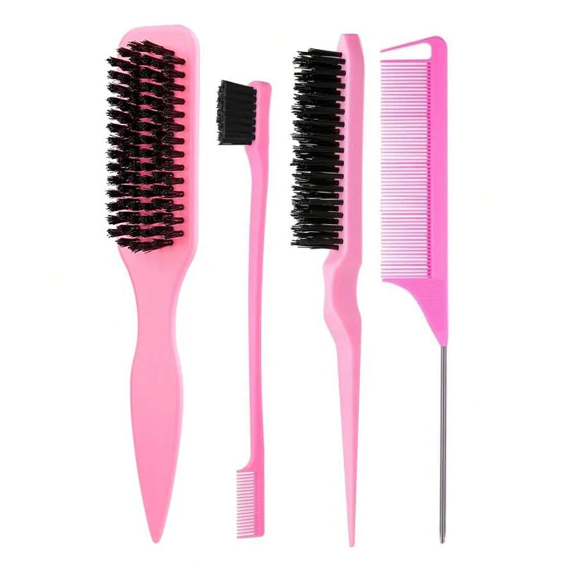 Bristle Slick Back Hair Brush for Sleek Ponytail Bun & Smoothing Baby Hairs, Flyaways, Edge Control - Backcombing & Teasing dylinoshop