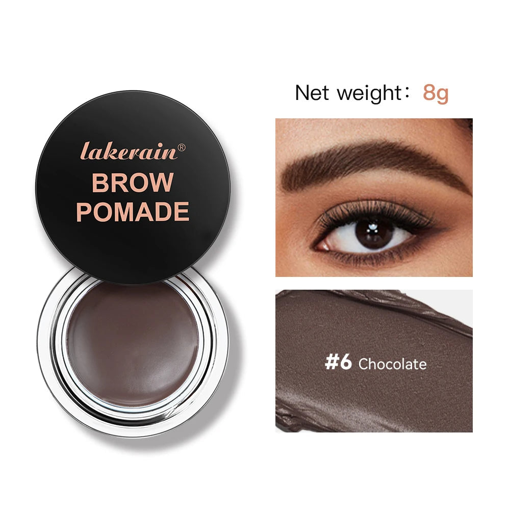 Lakerain Brow Pomade Long-Lasting Waterproof Sweatproof Natural Brown Black Smooth Eyebrow Brow Tint Pencil Makeup Cosmetics dylinoshop