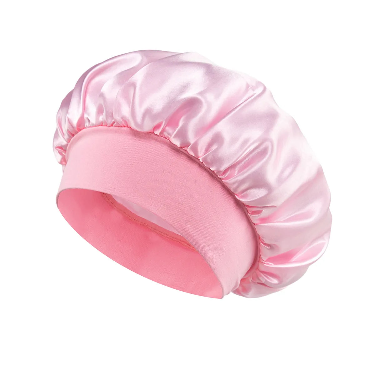 1pcs Soft Silk Satin Lined Bonnet Large Satin Hair Bonnet Household Sleep Shower Cap Hair Wrap Cover for Long Hair Salon Tool dylinoshop