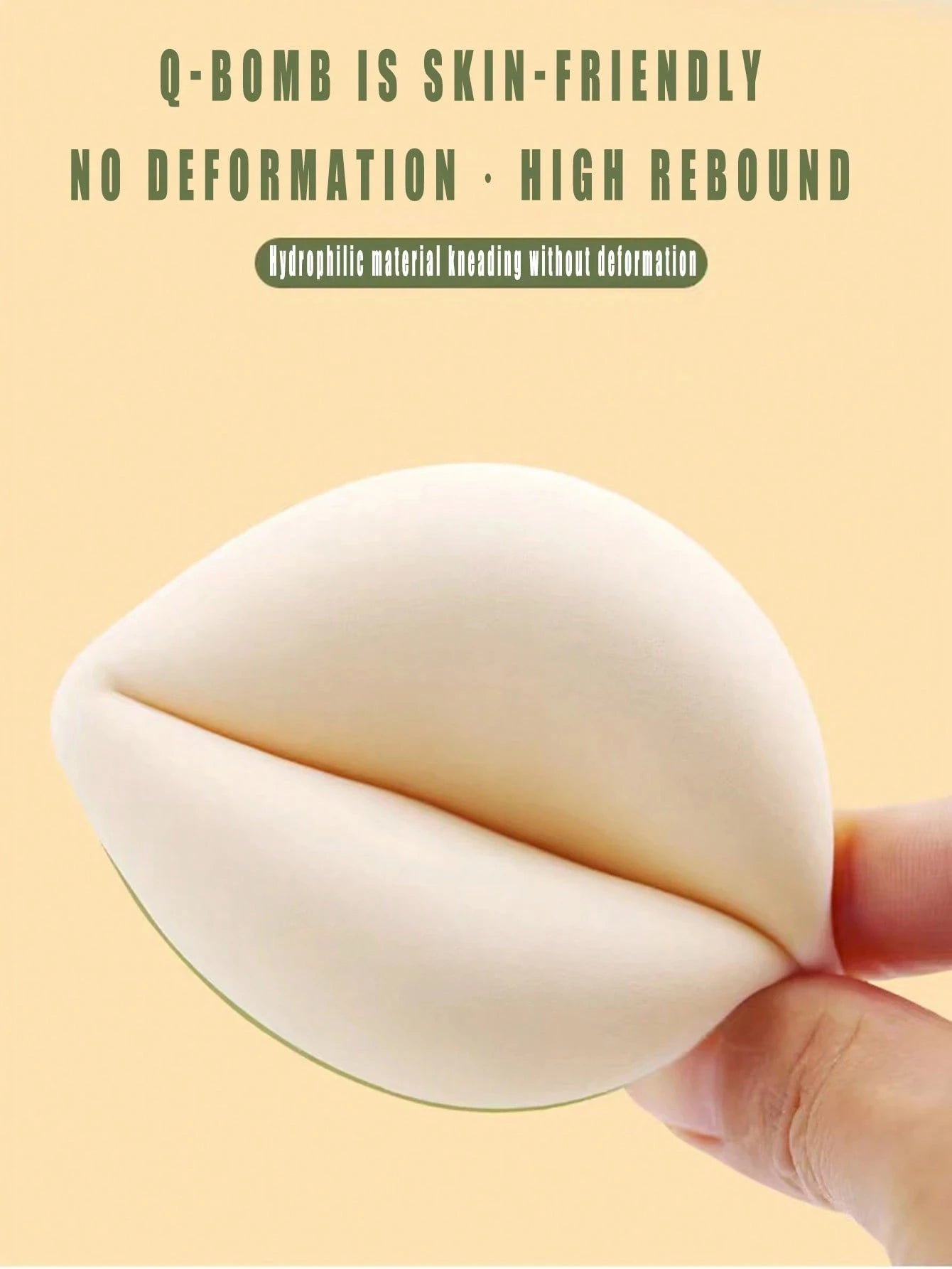 1/2Pcs Soft Non-Eating Foundation Sponge Puff High Density Bouncy for Flawless Makeup Wet Dry Use Available