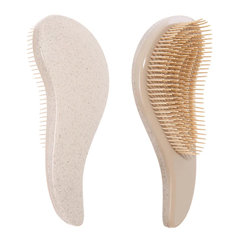 1pcs Magic Detangling Hairbrush Soft Wheat Straw Scalp Massage Comb Anti-static Gentle Grooming Brush Salon Hair Styling Brush dylinoshop