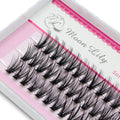 New Arrival Moonlily 60pcs Silk Makeup Individual Mink EyeLashes 3D Volume Grafting False Black Extensions Cluster Lash Bundle