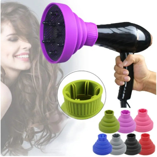 1Pc Silicone Hairdryer Diffuser Cover Foldable Temperature Resistant Hairdryer Curly Drying Blower Hair Styling Accessories dylinoshop