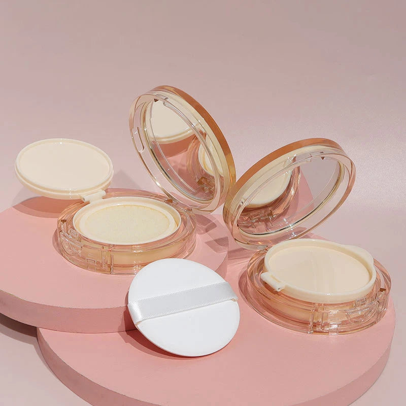 Portable Empty Air Cushion Puff Box With Powder Sponge Mirror Portable Cosmetic Makeup Case Container For BB Cream Foundation