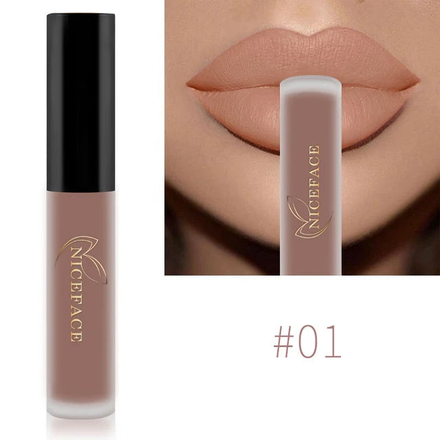 NICEFACE Waterproof Matte Liquid Lipstick, 24 Shades dylinoshop