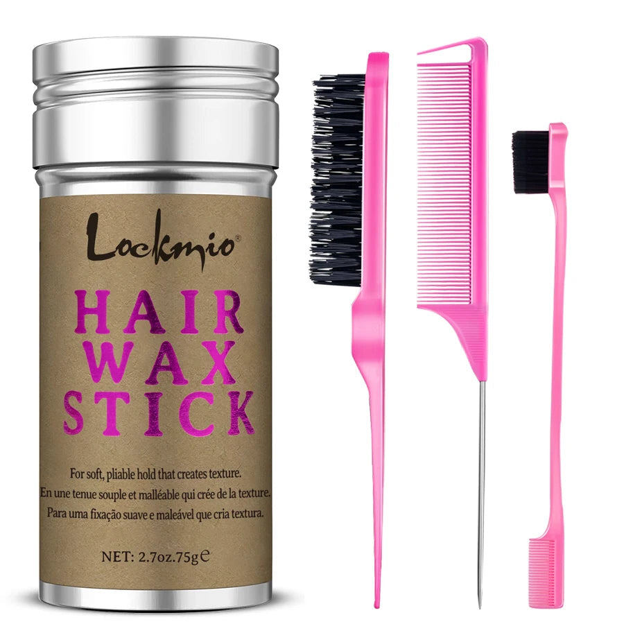 LOCKMIO Women Hair Wax Stick for Wigs Anti-frizz Flyaways Control Styling Wax Long-lasting Smooth Broken Back Hair Pomade Cream dylinoshop