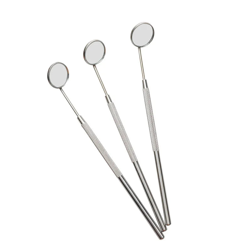 5/9/10pcs Stainless Steel Dental Mouth Mirror Anti-Fog Teeth Inspection Oral Tool Handheld Eyelash Extension Examine Mirrors