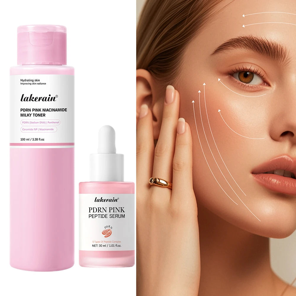 Salmon DNA PDRN Pink Peptide Serum Pink Glow Serum Remove Skin Darkness Hydrating Moisturizing Firming Korean Skincare 