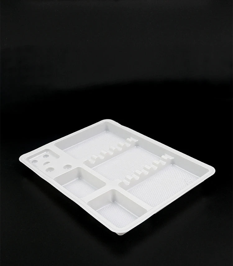10pcs Tattoo Tray Disposable Plastic Plate For Permanent Makeup Accessories Eyebrow Lip Inks Cups Holder Tattoo Machine Table