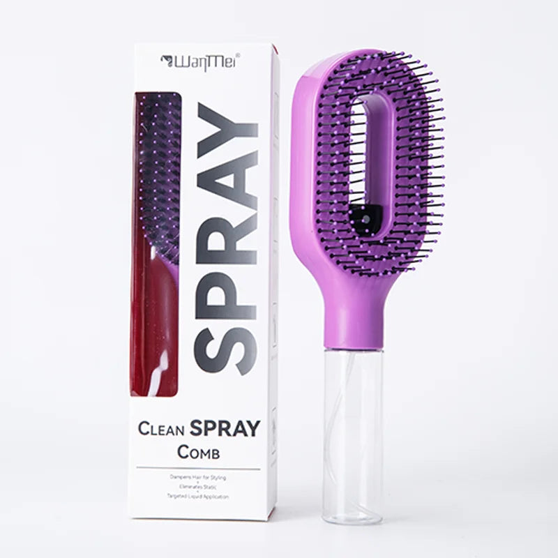 2in1 Sprayer Comb Detangling Scalp Massage Hairbrush with Spray Bottle Essential Oil Water Mist Spray Brush Anti-static Summer dylinoshop
