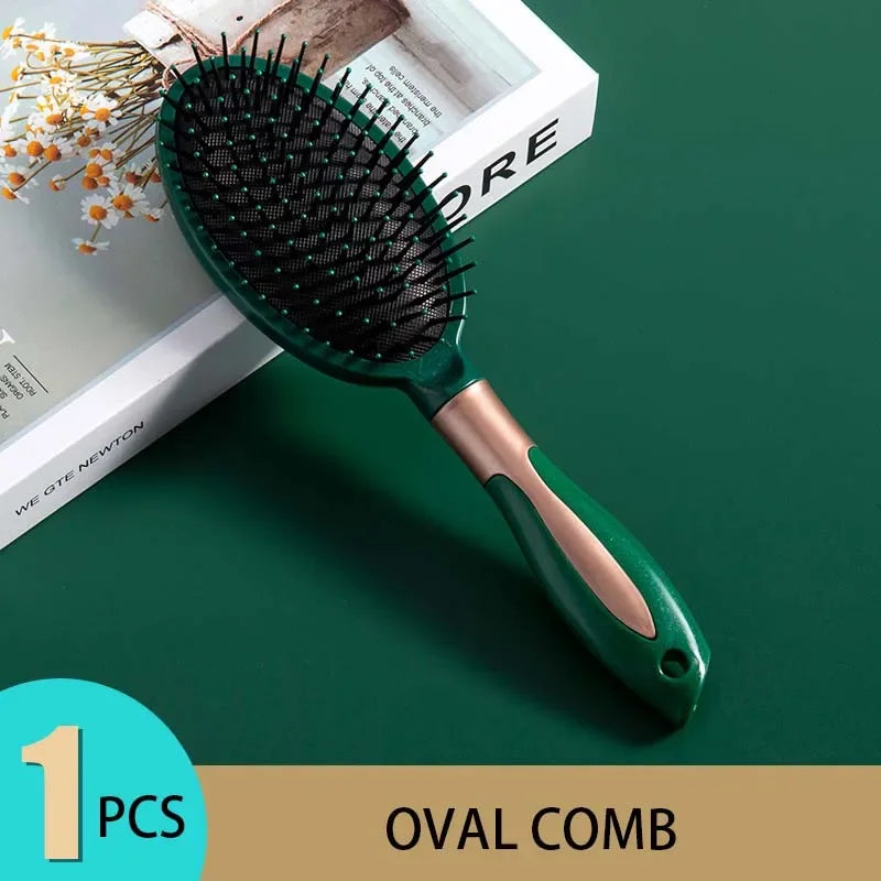 Anti-Static Oval round Air Cushion Comb Scalp Massage Exfoliating Tool for Salon SPA Professional Hair Styling Care Accessory dylinoshop