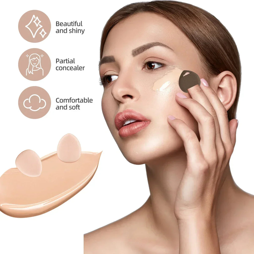 20/40Pcs Makeup Brushes and Sponges Set, Brown Makeup Puff, Beauty Egg, Headband, Wristband Remover Kit, Makeup Tool, Gift,