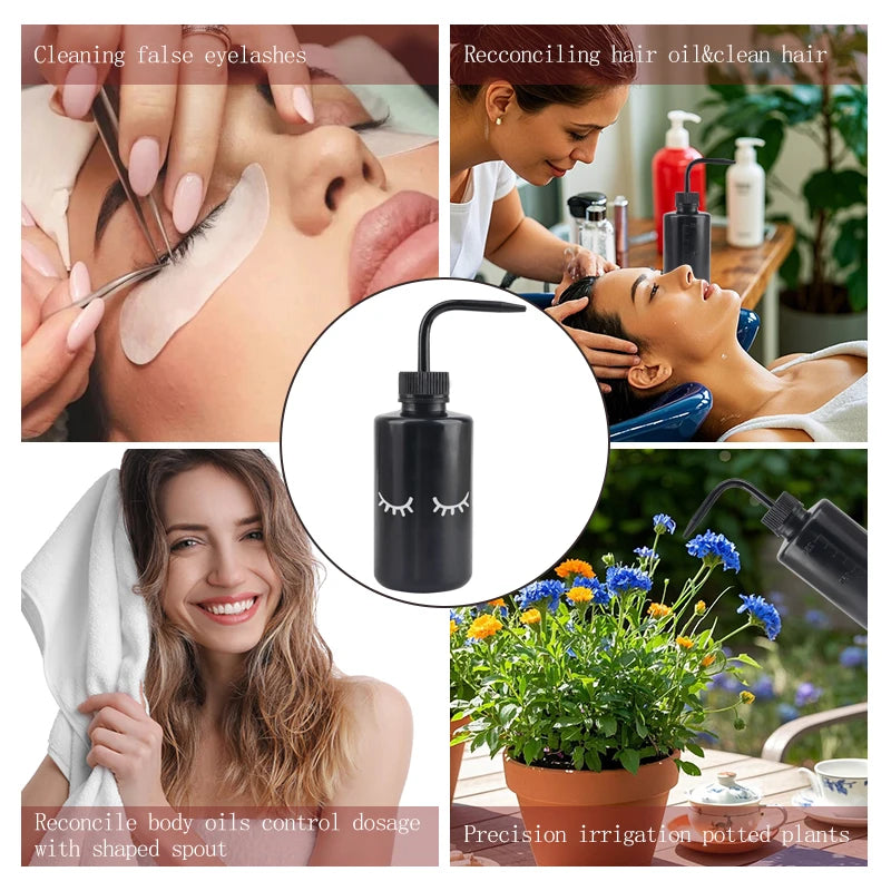 250ml Lash Logo Falsh Eyelash Cleaning Bottle Curved Spout Cleaner Watering Can Eyebrow Remover Washing Bottle Makeup Tools