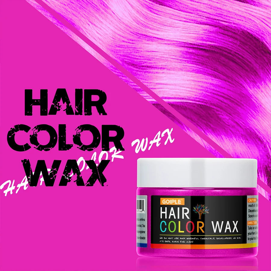 Valentine's Day DIY Hair Dyed Mud Hair Colour Wax Easy To Wash Coloring Cream One-time Hairs Beard and Eyebrows Colour Products dylinoshop