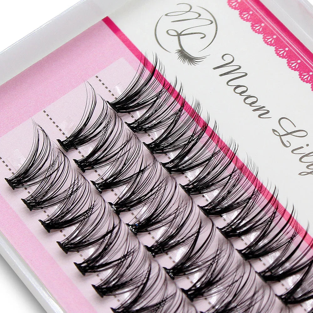 Moonlily Individual Lash Clusters – Silk-Soft Synthetic Volume Lashes, 60pcs dylinoshop
