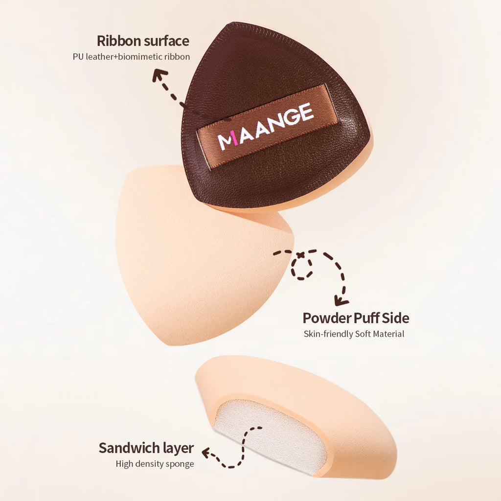 MAANGE 13pcs Premium Synthetic Hairs Makeup Brushes Soft Gentle for Foundation Eyeshadow Powder with 2pcs Air Cushion Puffs Kit