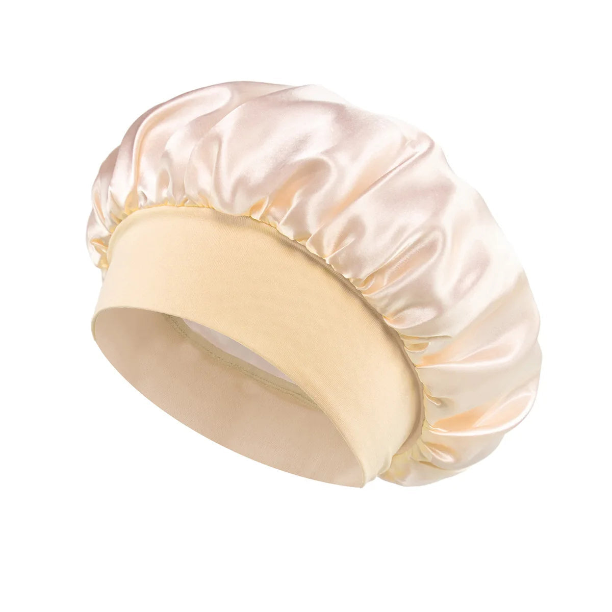 1pcs Soft Silk Satin Lined Bonnet Large Satin Hair Bonnet Household Sleep Shower Cap Hair Wrap Cover for Long Hair Salon Tool dylinoshop