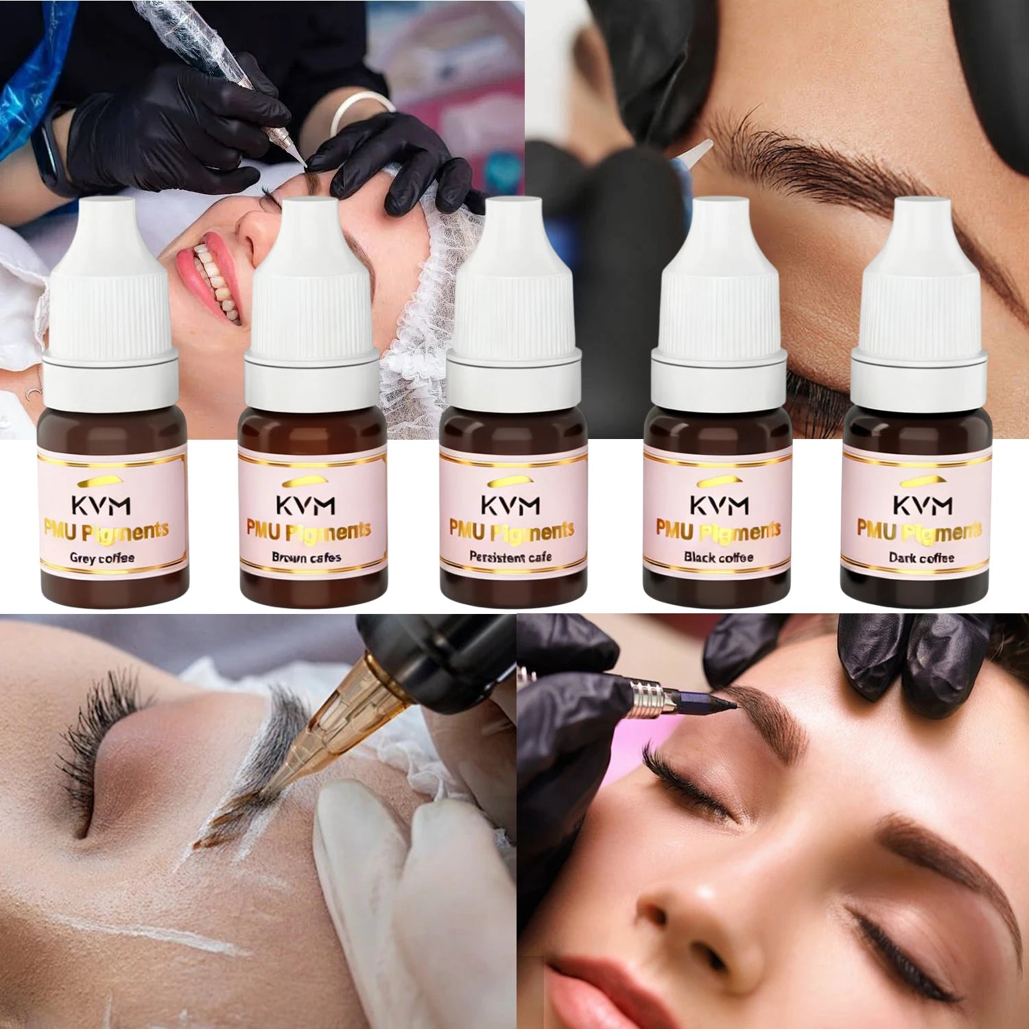 5/8pcs 5ML Tattoo Pigments Makeup Tattoo Lips Eyebrows Eyeliners Pigments Semi Permanent Tattoo Pigments Beauty Art Women Use