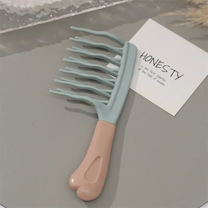 1/2pcs Double Row Wide Tooth Comb Big Tooth Women Special Styling Tool for Perm Curly Hair Fluffy Hairdressing dylinoshop