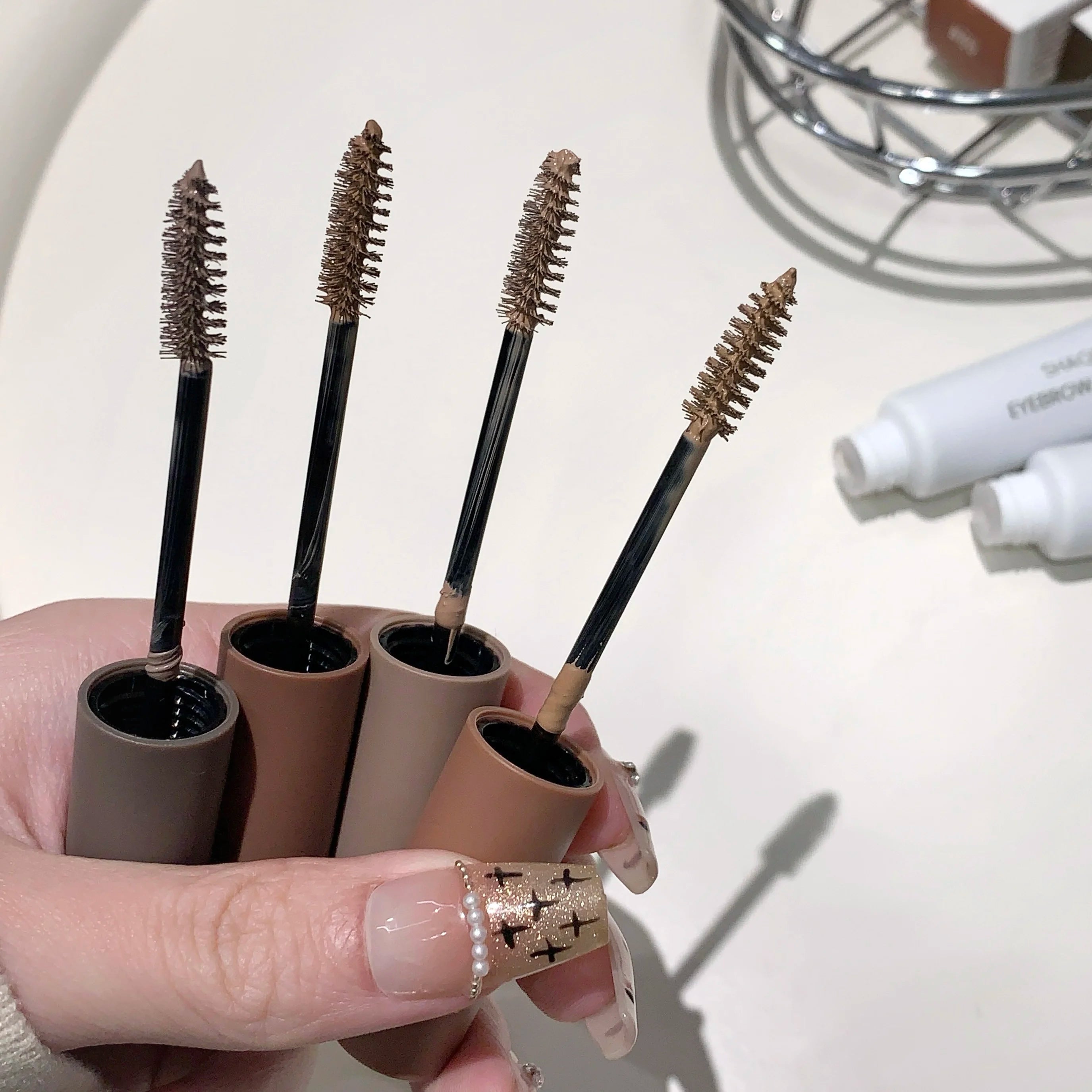 Natural Mist Eyebrow Dye Gel Tint Mascara SHAQINUO Long Lasting Quick Dry Dyeing Brow Tattoo Tinted Cream Brow Makeup