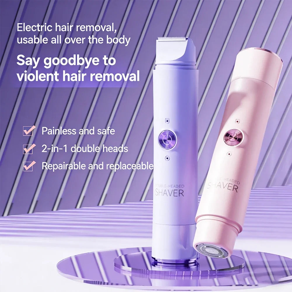 Women’s 2-in-1 Electric Epilator & Shaver – Rechargeable Body & Bikini Hair Remover