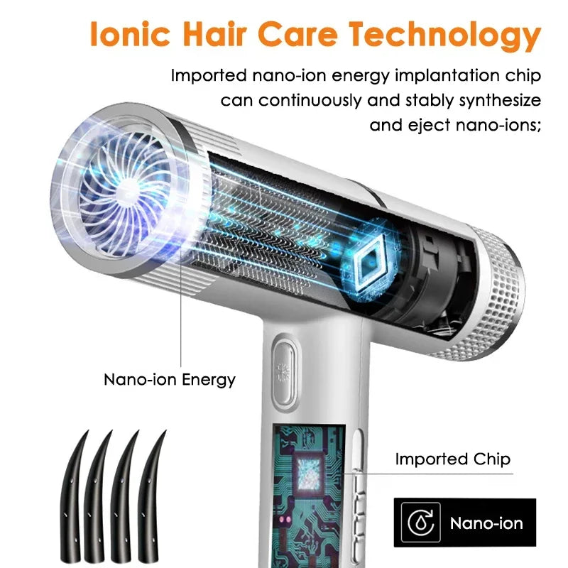 Professional Infrared Negative Ion Hair Dryer - Hot & Cold Air Styler