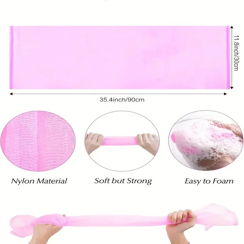 1Pcs Japanese Body Wash Towel Beauty Skin Exfoliating Cloth Washcloth Nylon Bath Towel Skin Polishing Towel Body Back Scrubber