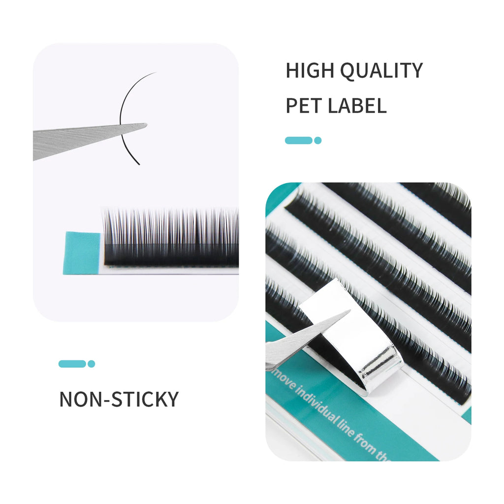 GLAMLASH Bottom Brown Lower Lashes 567mm Short Synthetic Mink Individual Eyelash Extension Lower Eyebrow Lashes Makeup Tools