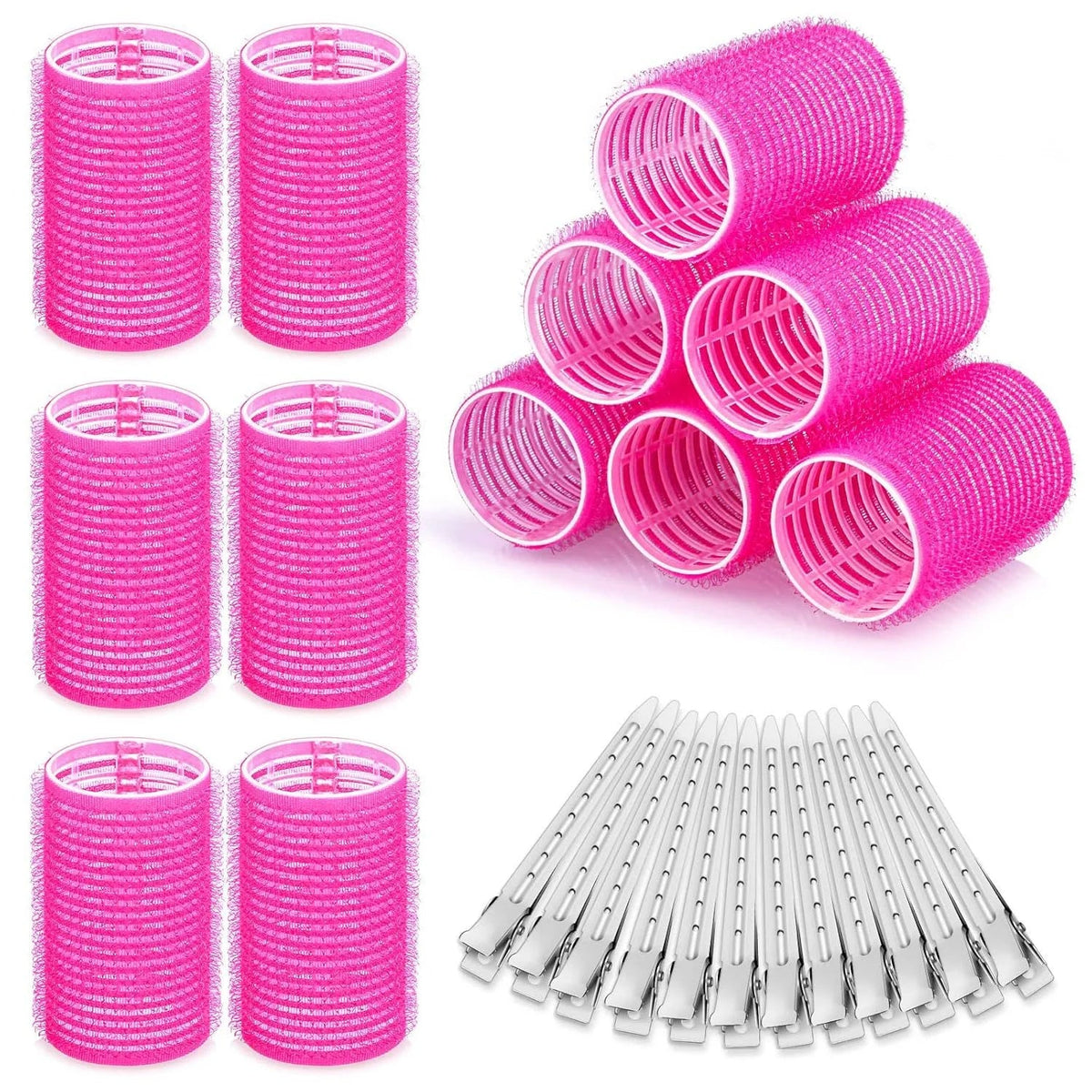 Hair Curling Rollers in Various Sizes for DIY Lazy Hair Styling, Air Bangs Curlers, Plastic Hair Curling Tool dylinoshop