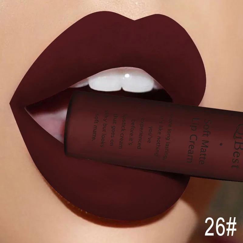 QiBest Matte Liquid Lipstick, Waterproof Long-Lasting Lip Color dylinoshop