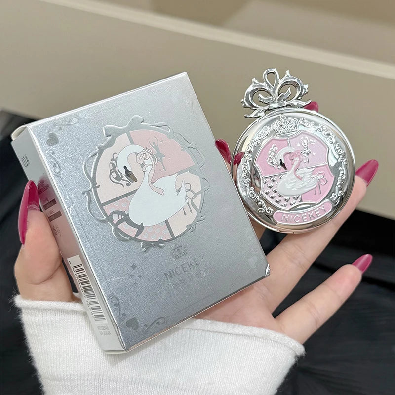 NICEKEY Monochrome Blush Palette Lasting Matte Peach Rouge Rose Red Cheek Tint Blush Powder Natural Makeup Contouring Eyeshadow