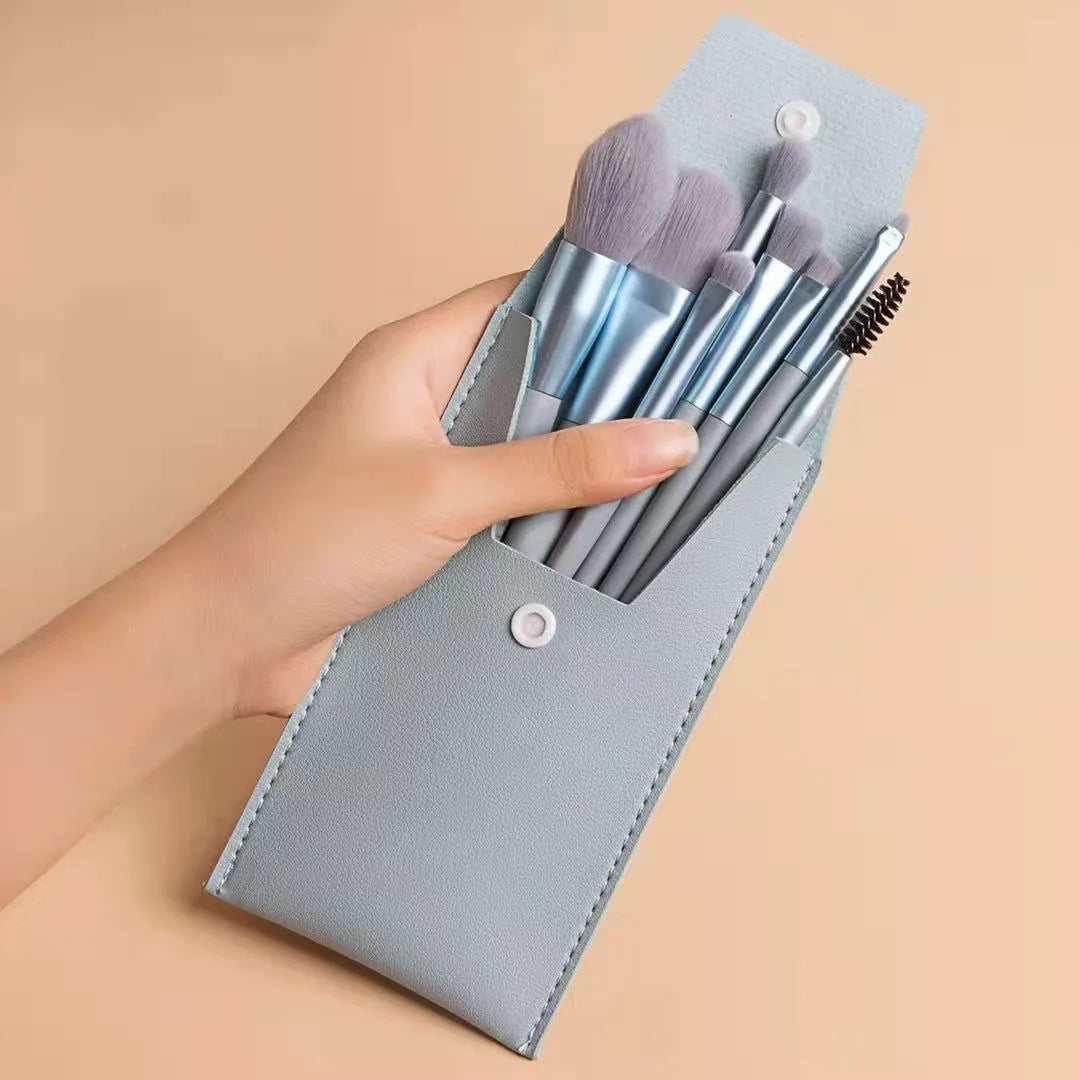 8-Piece Mini Makeup Brush Set – Portable Macaron-Style Beauty Tools dylinoshop