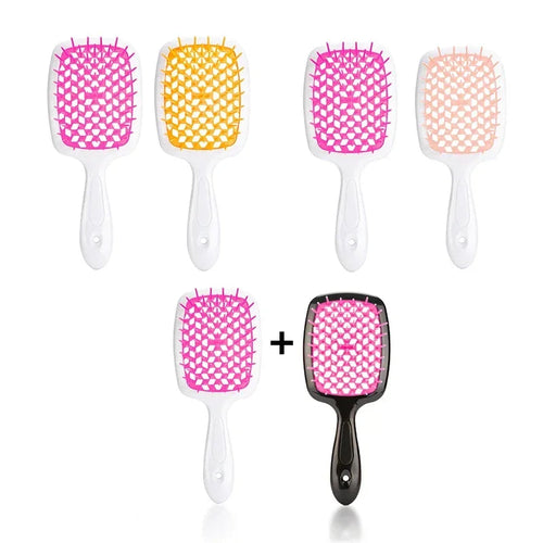 2pc Hair Comb Set Anti Static Scalp Massage Wet Dry Comb Demelante Brush Расчески Hair Styling Comb Salon Barber Brushes Kit dylinoshop