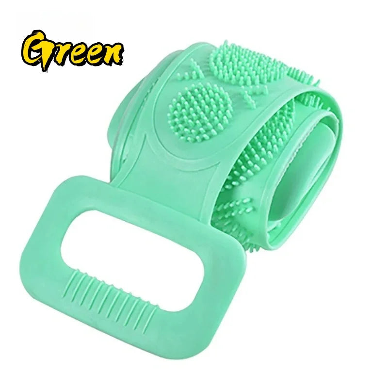 Silicone Body Sponge Exfoliating Back Scrubber Rubbing Peeling Massage Full Body Bath Tool Eco Friendly Shower Use Anti Slip