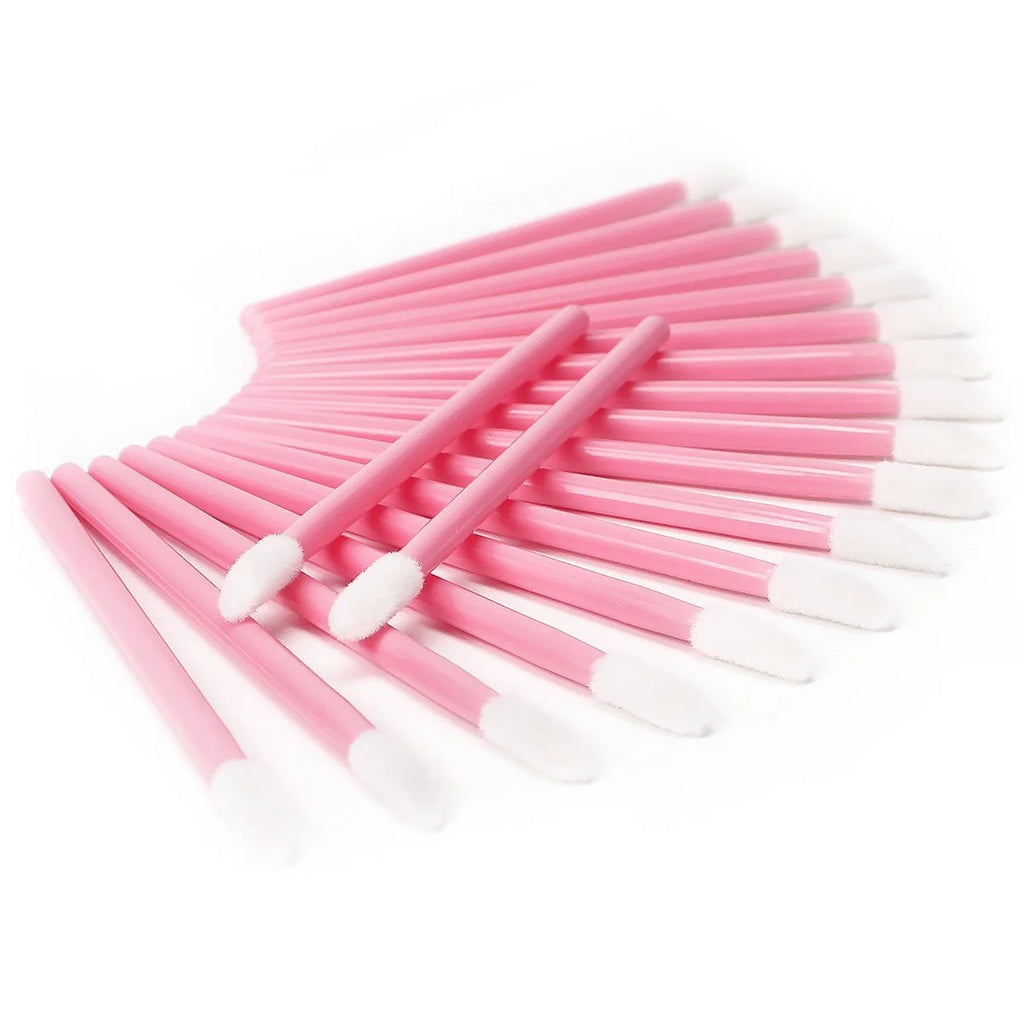 100pcs Disposable Makeup Lip Brush Lipstick Mascara Wands Applicators Eyelash Eyeshadow Lip Gloss Brushes Cosmetic Tools