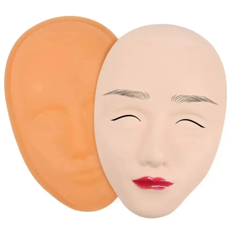 Silicone Facial Practice Head - Permanent Makeup Training Mannequin dylinoshop