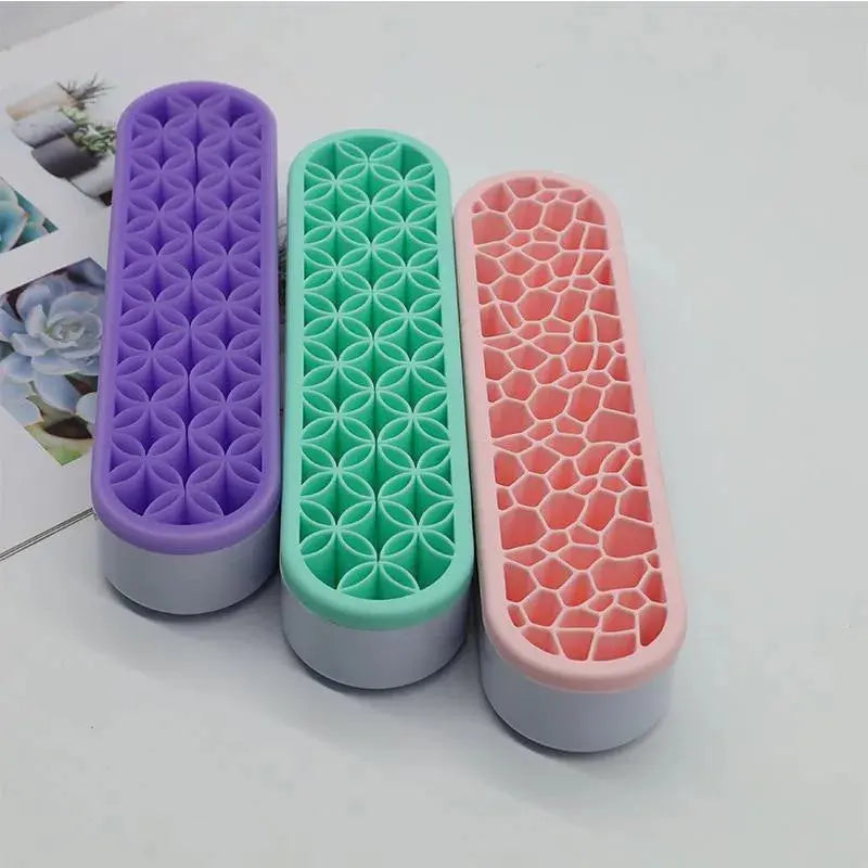 Silicone Makeup Brush & Nail Pen Holder Stand dylinoshop