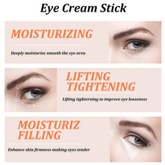 Snail Eye Cream Stick Collagen Fade Fine Lines Wrinkle Lightening Dark Circles Firming Eye Bags Puffiness Moisturizing Eye Cream