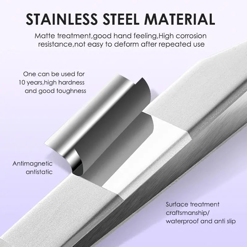 Stainless Steel Eyelash Extensions Tweezers Lash Artists High Precision Superhard Anti-Static Tweezers Makeup Tools dylinoshop