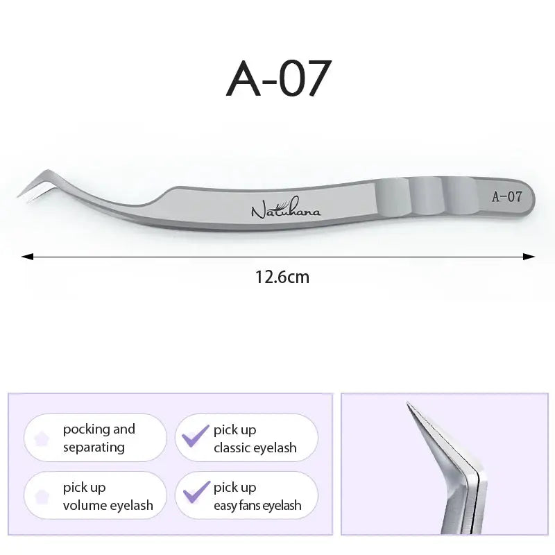 Stainless Steel Eyelash Extensions Tweezers Lash Artists High Precision Superhard Anti-Static Tweezers Makeup Tools dylinoshop