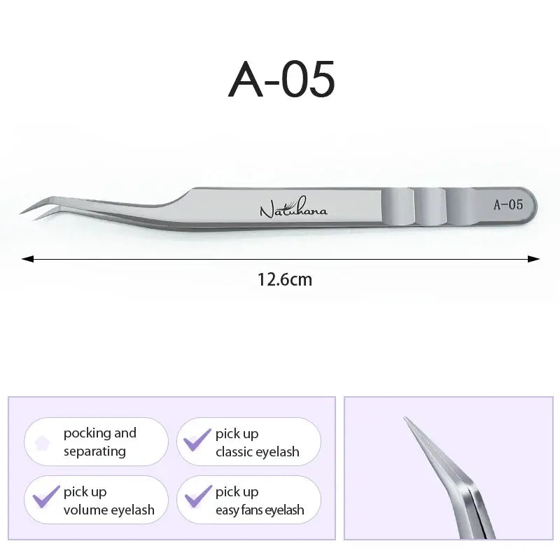 Stainless Steel Eyelash Extensions Tweezers Lash Artists High Precision Superhard Anti-Static Tweezers Makeup Tools dylinoshop