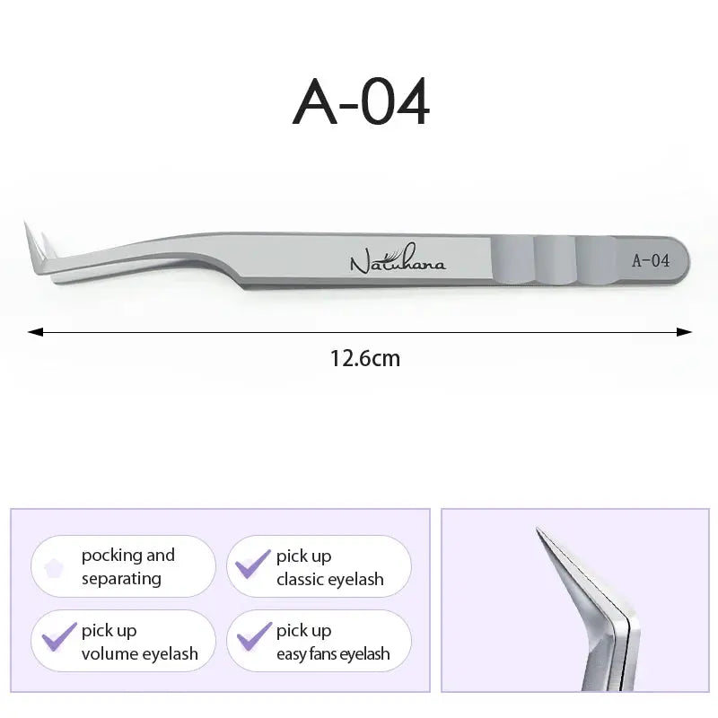 Stainless Steel Eyelash Extensions Tweezers Lash Artists High Precision Superhard Anti-Static Tweezers Makeup Tools dylinoshop