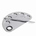 Stainless Steel Palette  Watercolor Paints Makeup Face Palette Spatula Foundation Mixing Paints Oil Paints Palette