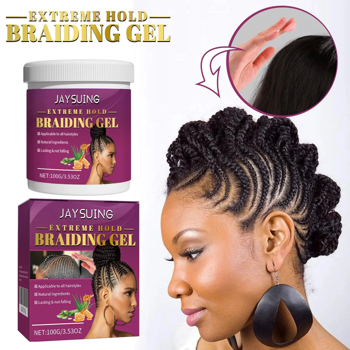 Strong Hold Edge Control & Braiding Gel Wax - Uexim
