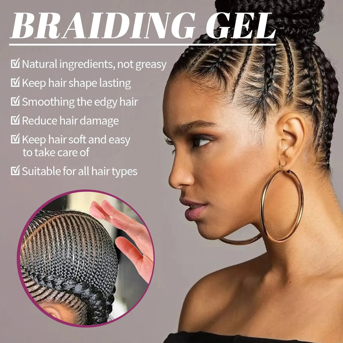 Strong Hold Edge Control & Braiding Gel Wax - Uexim