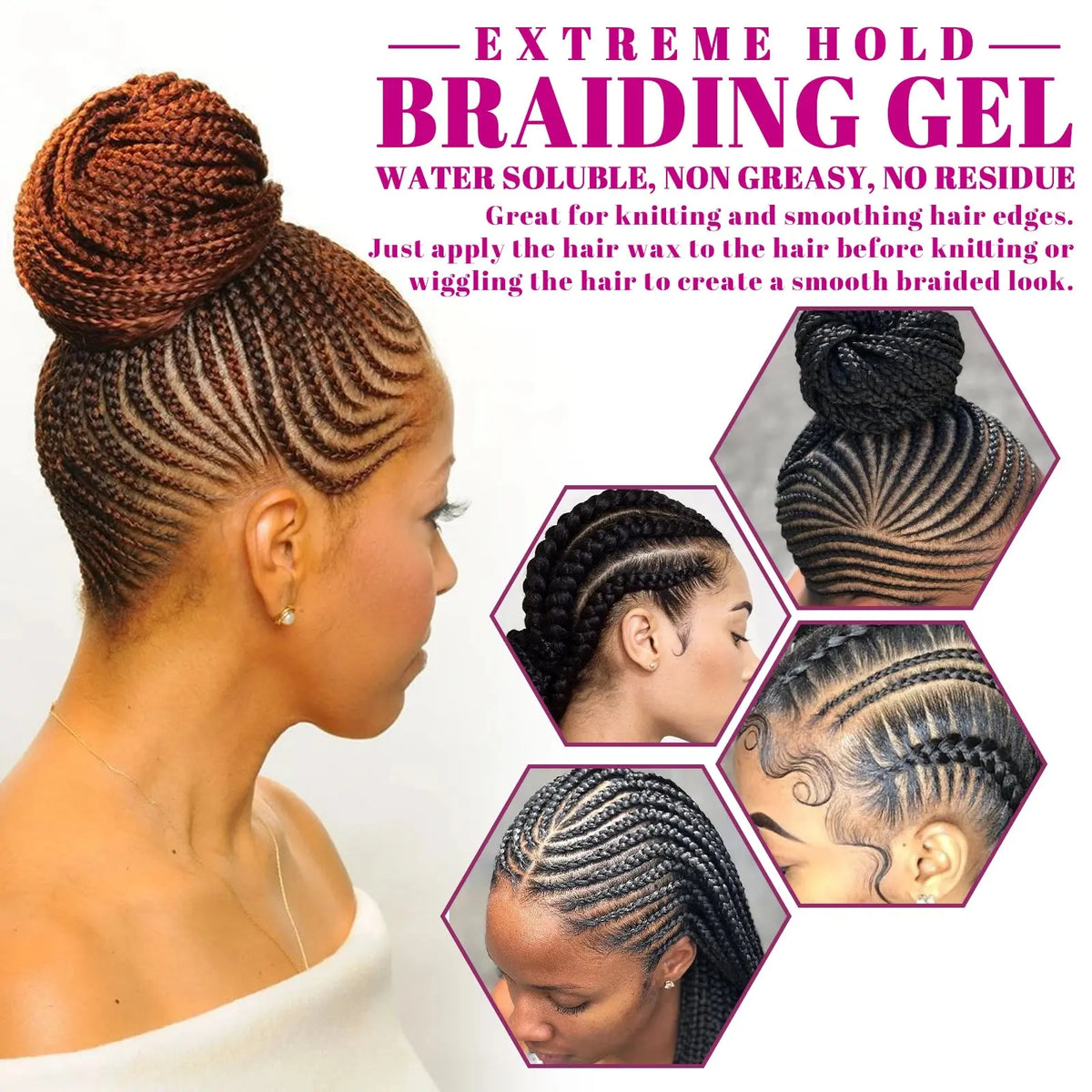 Strong Hold Edge Control & Braiding Gel Wax - Uexim