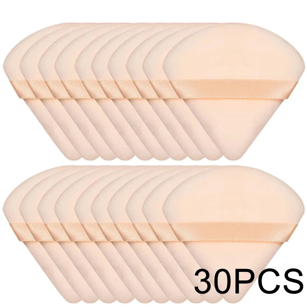 Triangle Velvet Powder Puff Set, Wet & Dry Makeup Sponges dylinoshop