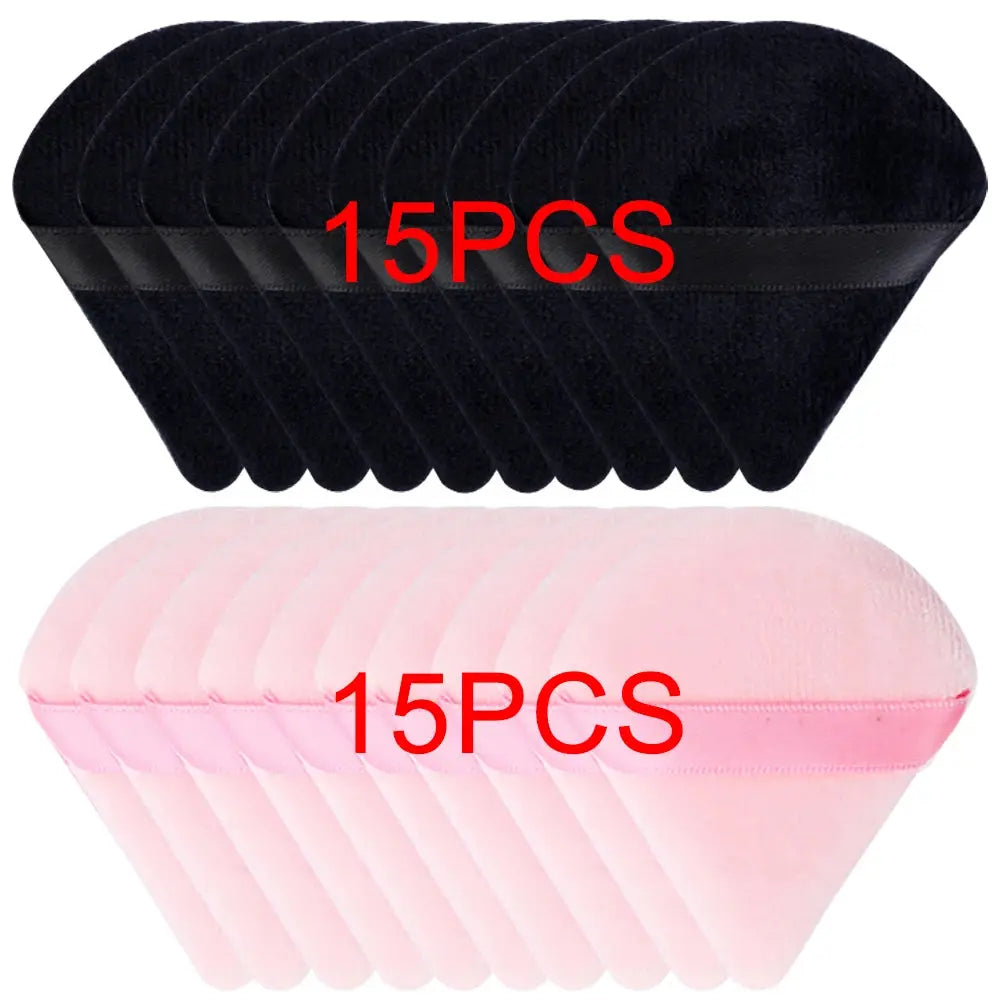 Triangle Velvet Powder Puff Set, Wet & Dry Makeup Sponges dylinoshop