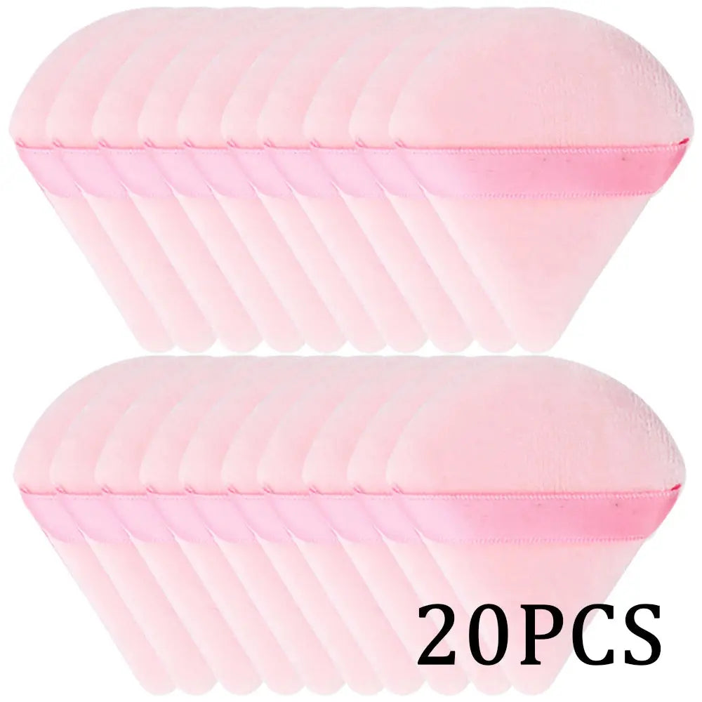 Triangle Velvet Powder Puff Set, Wet & Dry Makeup Sponges dylinoshop