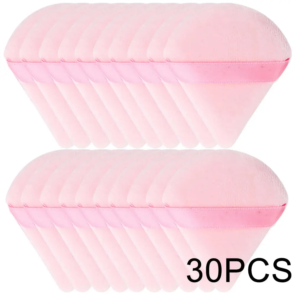 Triangle Velvet Powder Puff Set, Wet & Dry Makeup Sponges dylinoshop